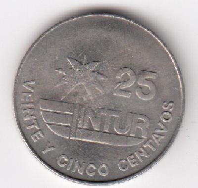 Beschrijving: 25 Centavos  INTUR  FLOWER  PALM